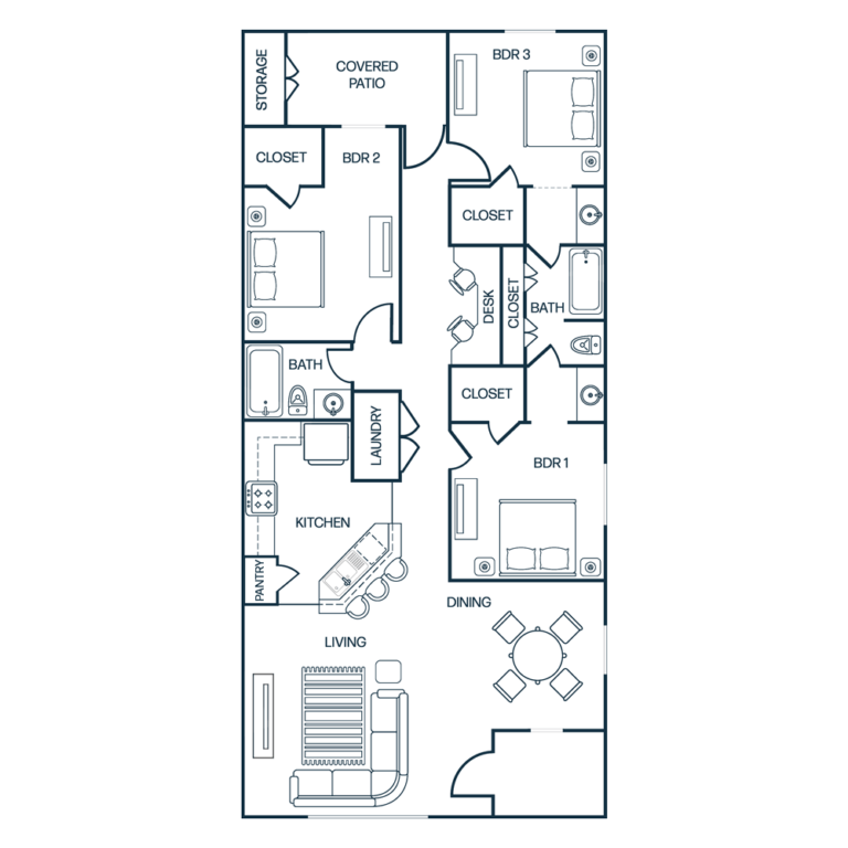 The Village at Creek Meadows; Two and Three Bedroom Pet Friendly Duplex Apartments for rent in College Station, TX near TAMU Texas A&M University